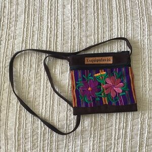 Source Unknown Vibrant Floral Crossbody Bag